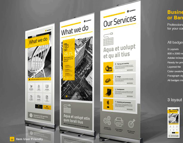 چاپ رول‌آپ؛ تبلیغی که در چند ثانیه نصب می‌شود و ساعت‌ها کار می‌کند